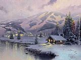 Olympic Mountain Evening by Thomas Kinkade